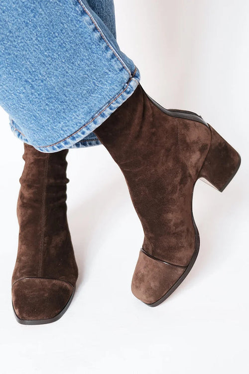 NORAH | SQUARE TOE HEELED ANKLE BOOTS