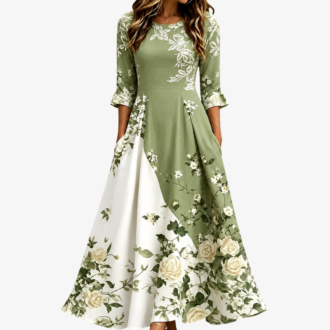 VIOLET | SAGE GARDEN ROSE MAXI DRESS