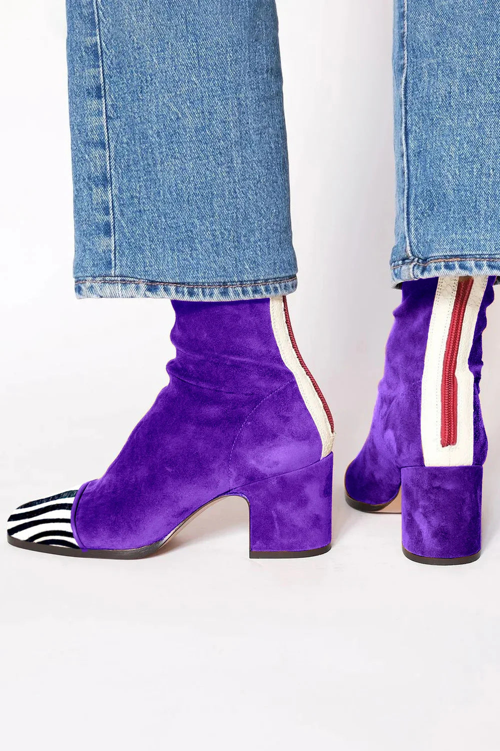 MELISSA | ZEBRA TOE ANKLE BOOTS