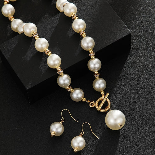 VALENCIA | CHUNKY PEARL NECKLACE SET