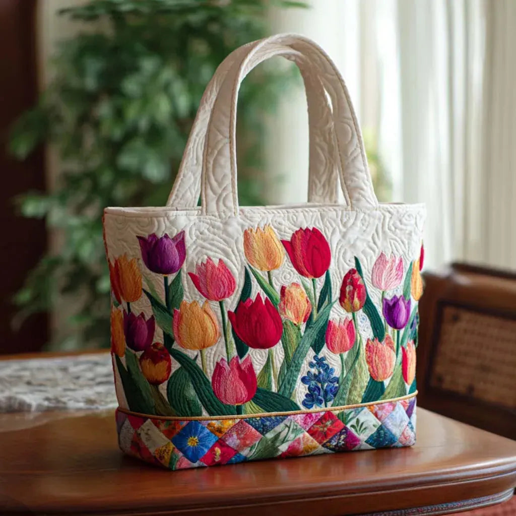LILY | PRINTED BAG WITH TULIPS