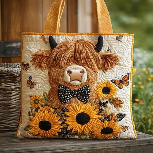 AMELIA | HIGHLAND COW BAG WITH BOW TIE