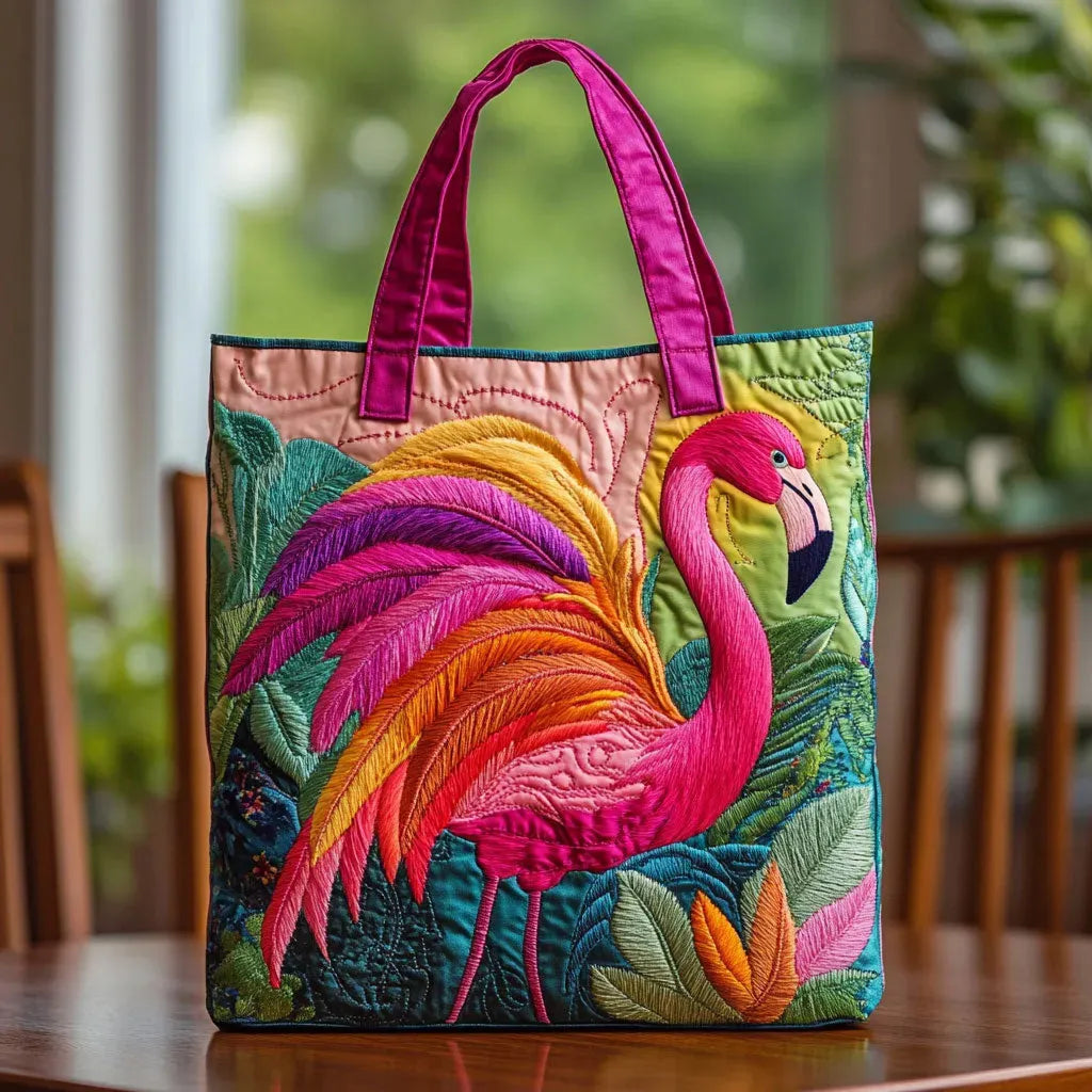 LUCY | PRINTED BAG WITH FLAMINGO