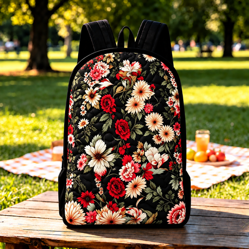 ROSALIND | DARK BOTANICAL FLORAL PRINTED BACKPACK