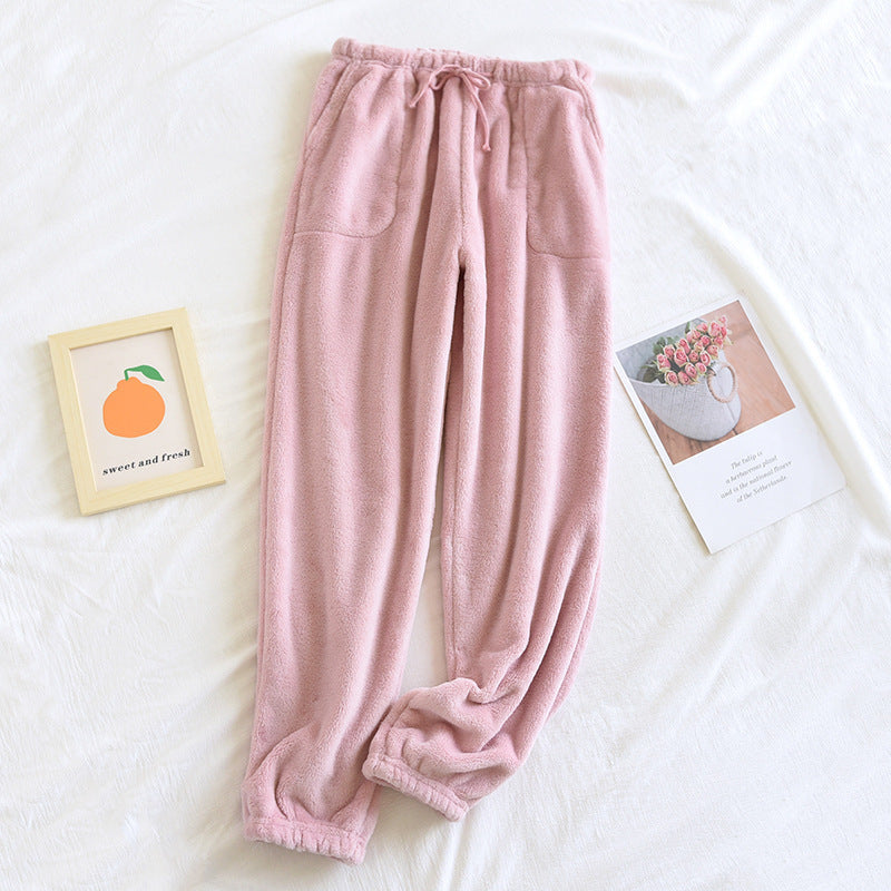 CALLIE | LIGHT PINK TEDDY SLEEP BOTTOMS