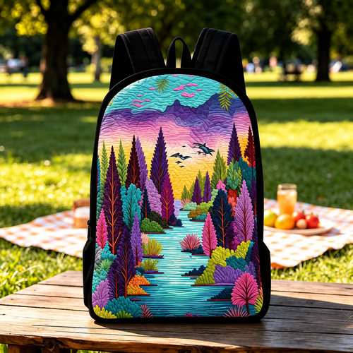 AVALON | PASTEL TWILIGHT RIVER VALLEY PRINTED BACKPACK