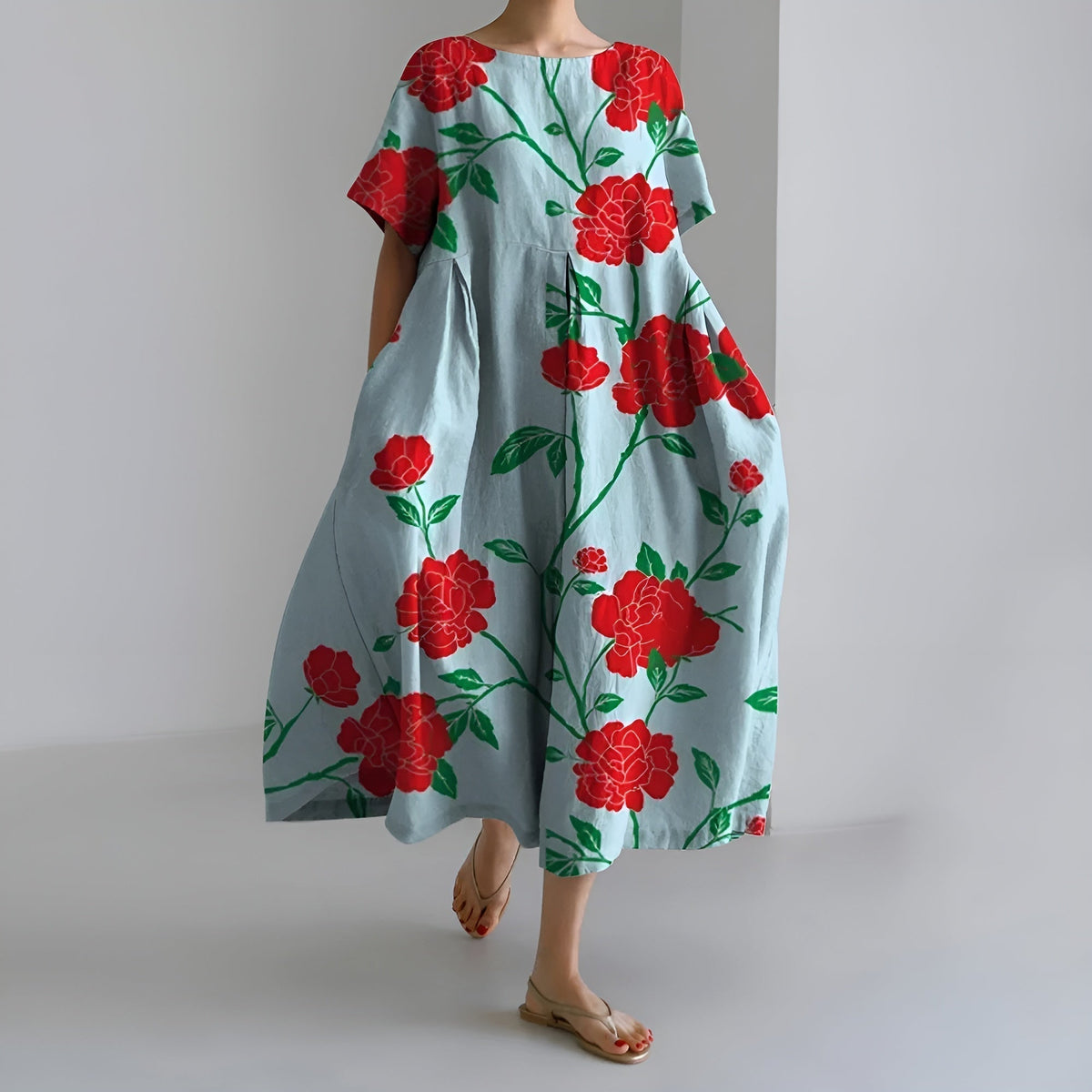 MEERI | VINTAGE FLORAL MAXI DRESS