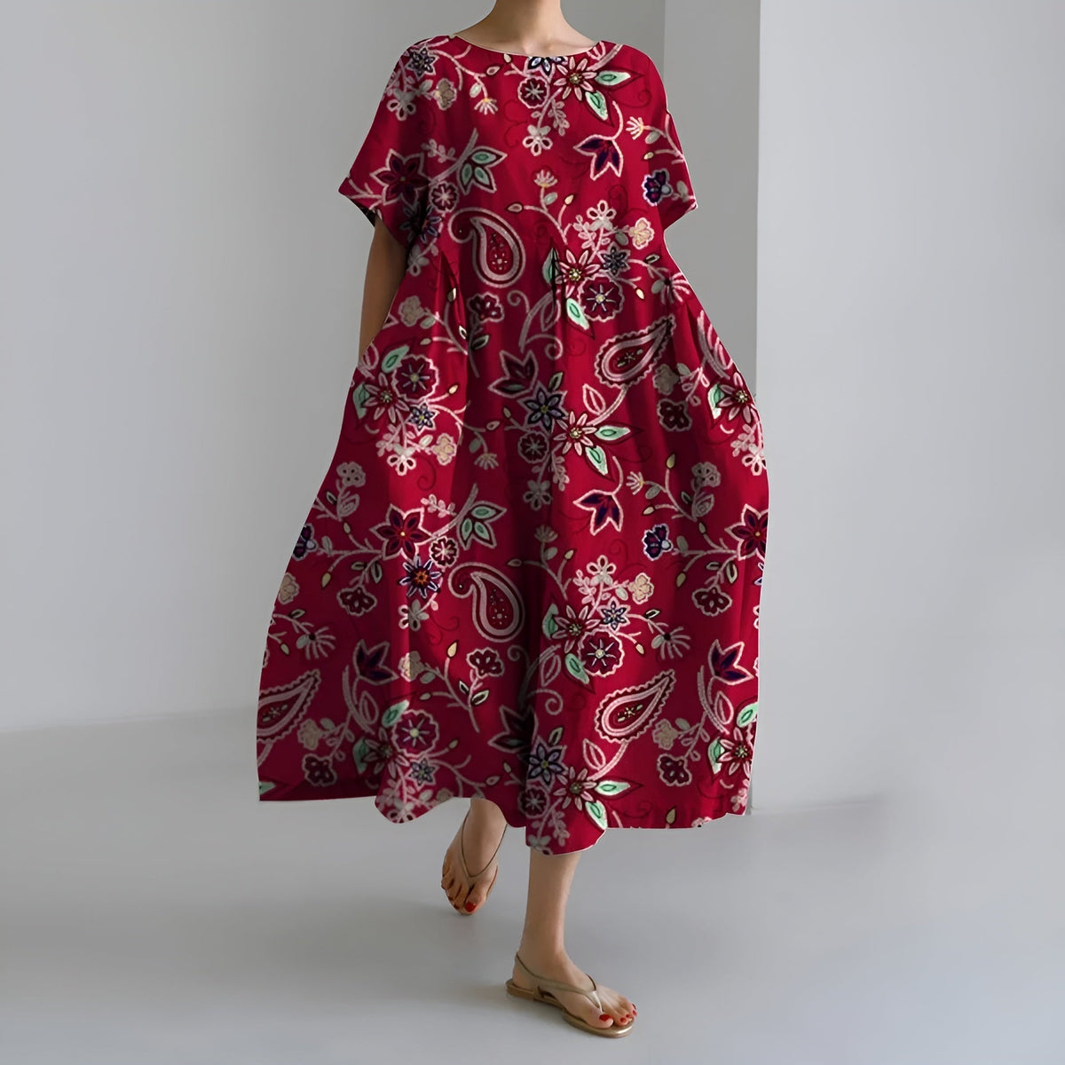 MEERI | VINTAGE FLORAL MAXI DRESS