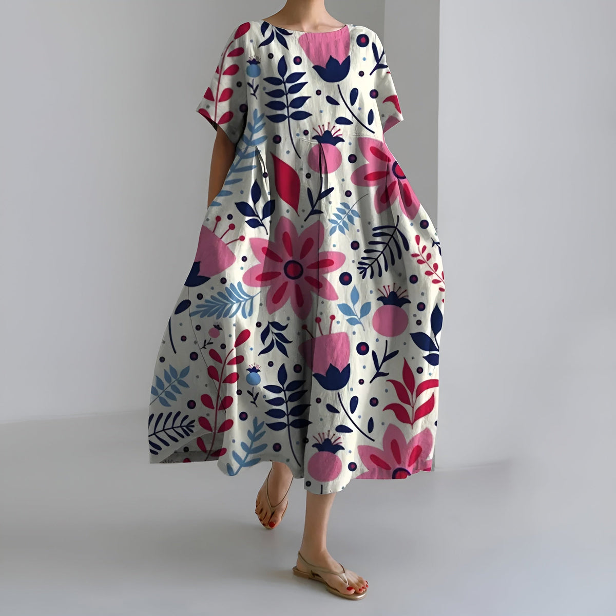 MEERI | VINTAGE FLORAL MAXI DRESS