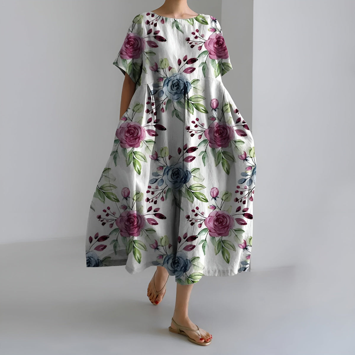MEERI | VINTAGE FLORAL MAXI DRESS