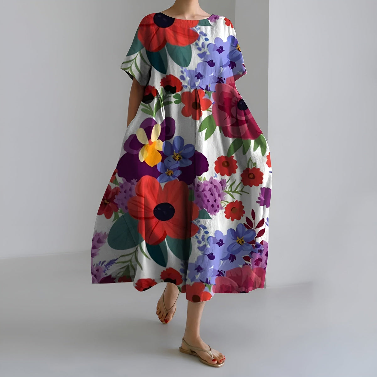 MEERI | VINTAGE FLORAL MAXI DRESS