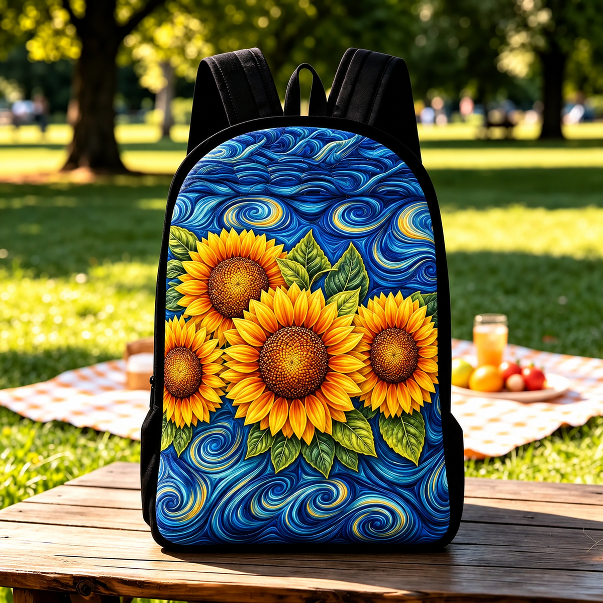 STELLA | STARRY NIGHT SUNFLOWER PRINTED BACKPACK