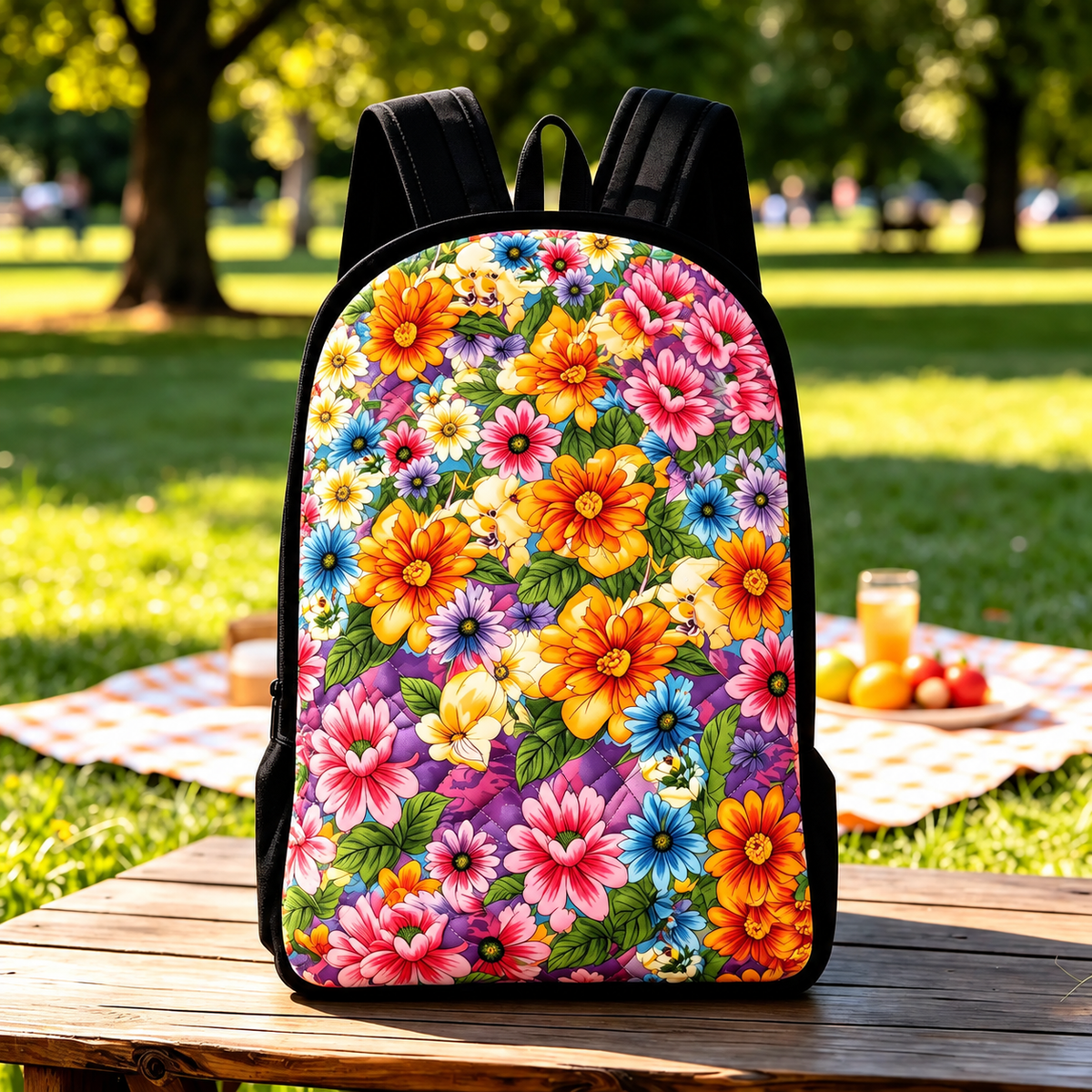 DAHLIA | MULTICOLOUR WILDFLOWER BLOSSOM PRINTED BACKPACK