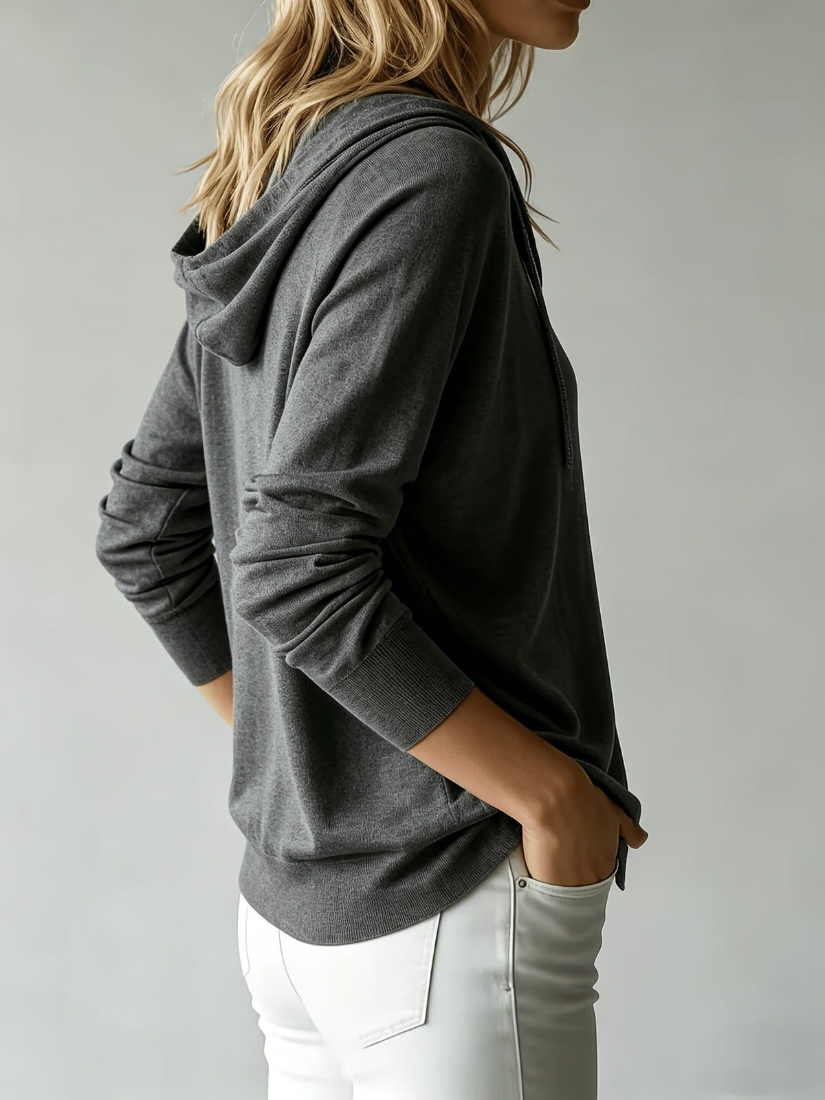 BERYL | DARK GREY HOODED CARDIGAN