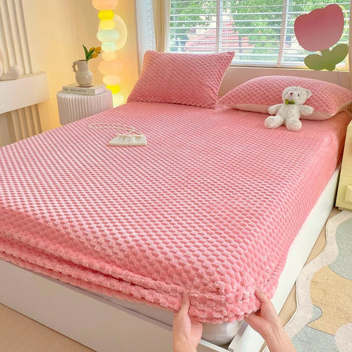 ROSYCOMFORT | PINK PLUSH BEDDING SET