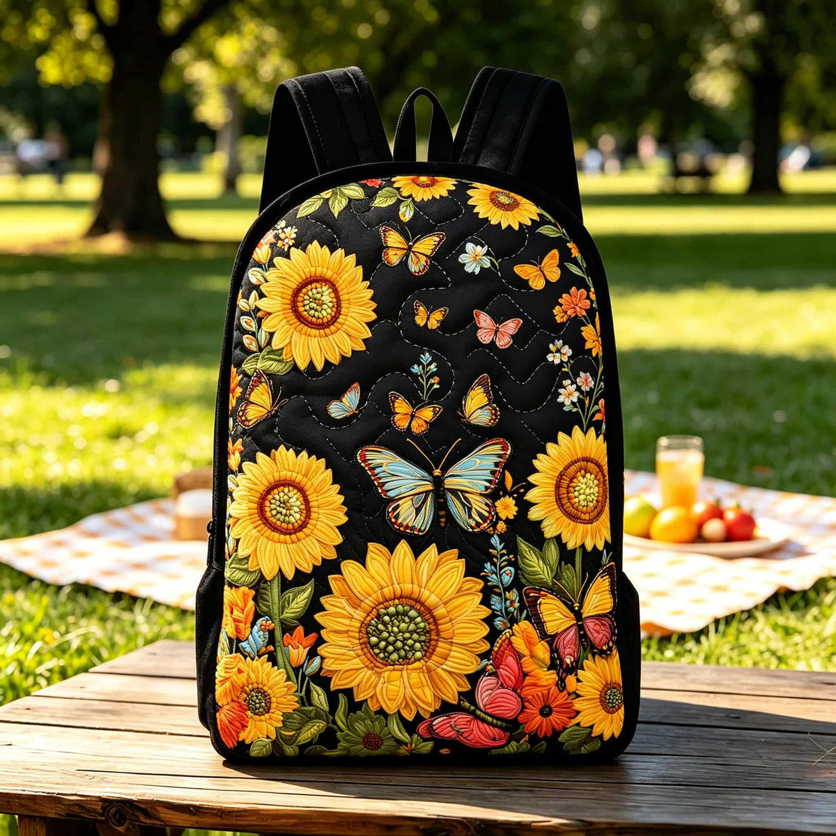 MARIGOLD | SUNFLOWER & BUTTERFLY PRINTED BACKPACK