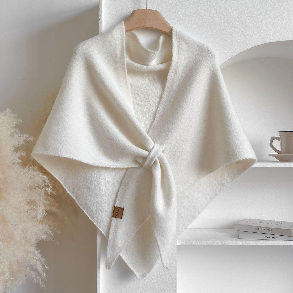 IVORY | WHITE TIE-FRONT WRAP