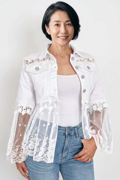 SUNNELACE | LACE-PANEL JACKET